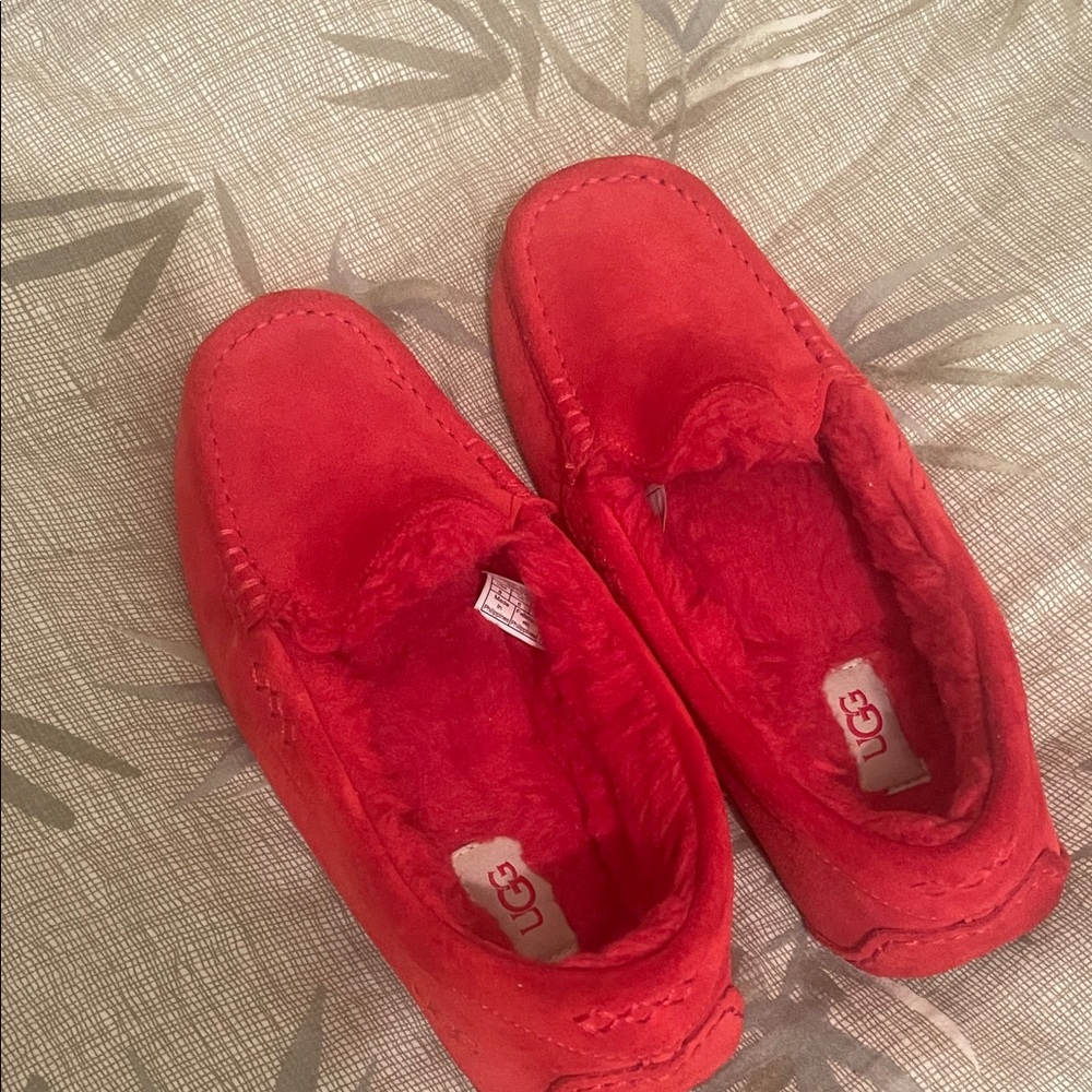 UGG Vibrant Red Suede Slippers